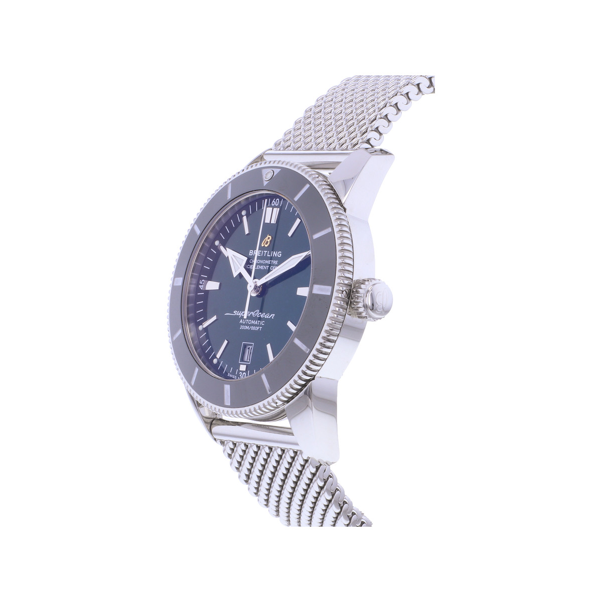 Montre d'occasion BREITLING SuperOcean Heritage 46 homme mouvement automatique certifié (cosc) bracelet acier - vue D2