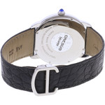 Montre d'occasion CARTIER Ronde Solo homme automatique bracelet cuir d'origine - vue 3