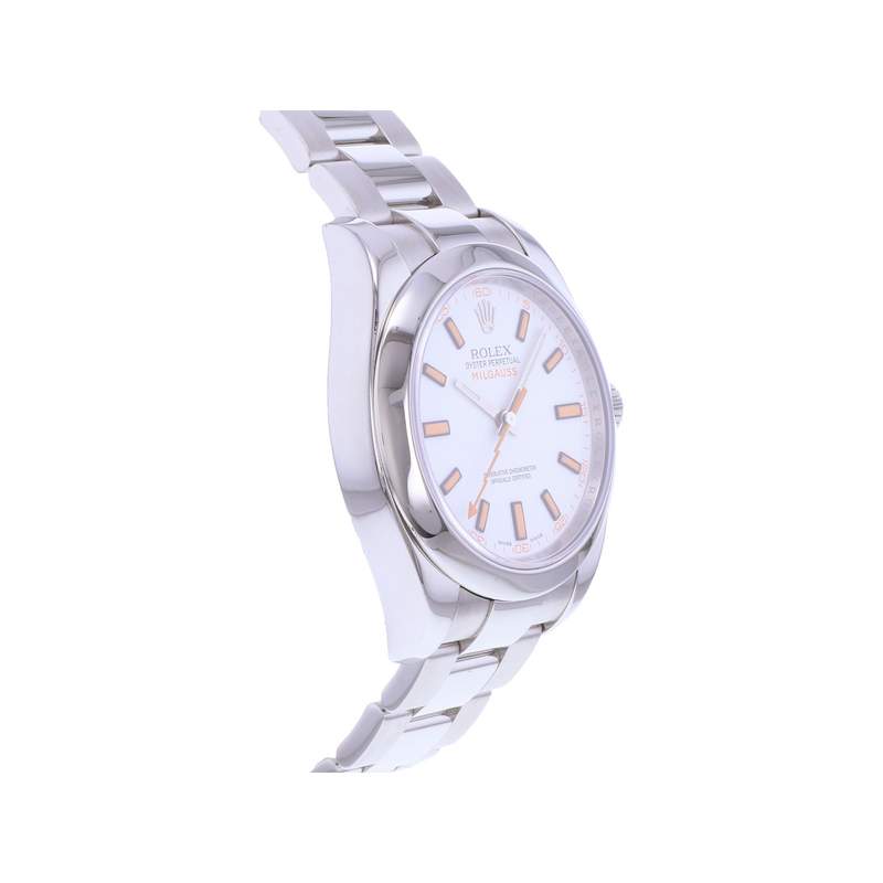 Montre d'occasion ROLEX Milgauss homme mouvement automatique certifié (cosc) bracelet acier - vue 2