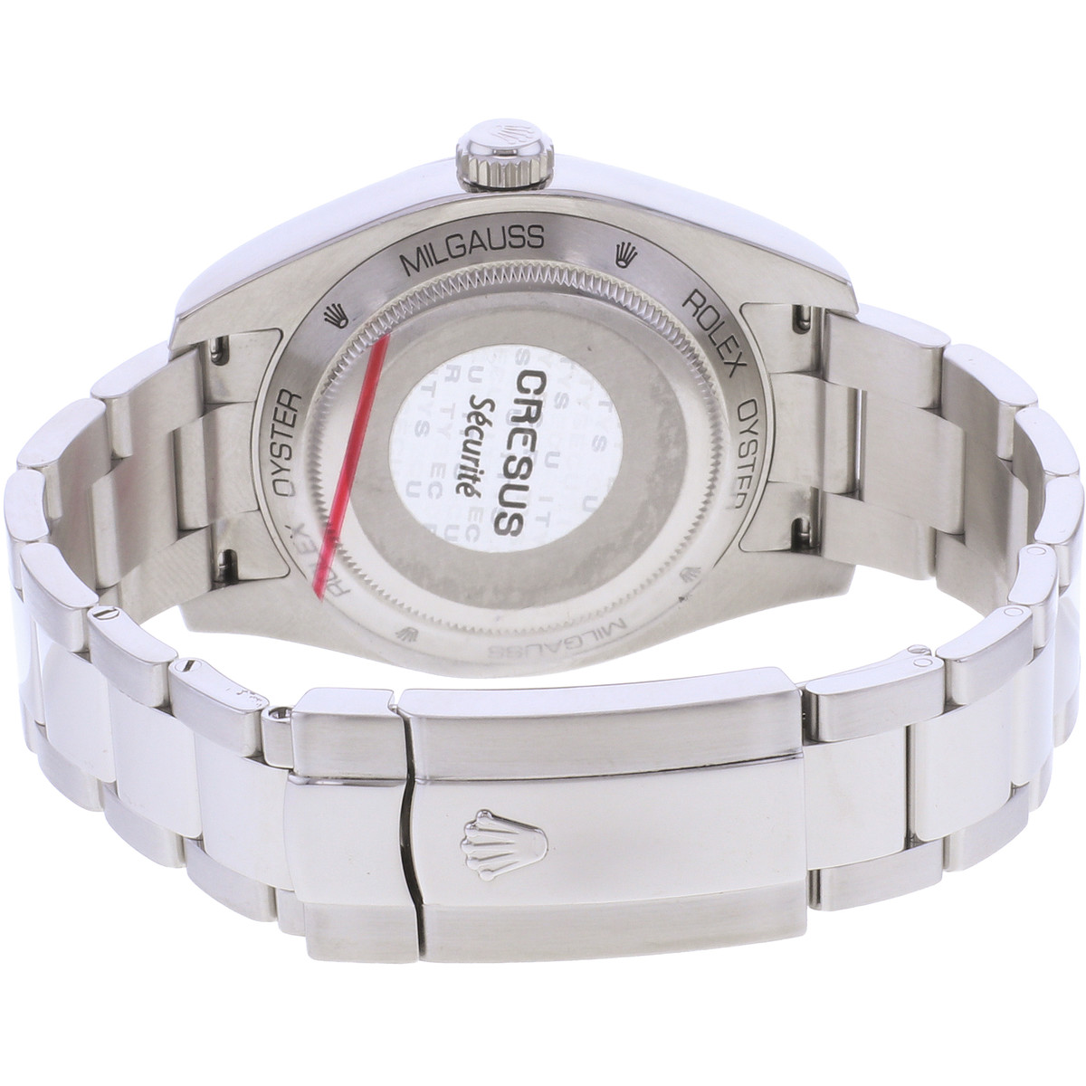 Montre d'occasion ROLEX Milgauss homme mouvement automatique certifié (cosc) bracelet acier - vue 3