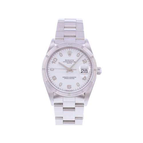 Montre d'occasion ROLEX Date femme mouvement automatique certifié (cosc) bracelet acier