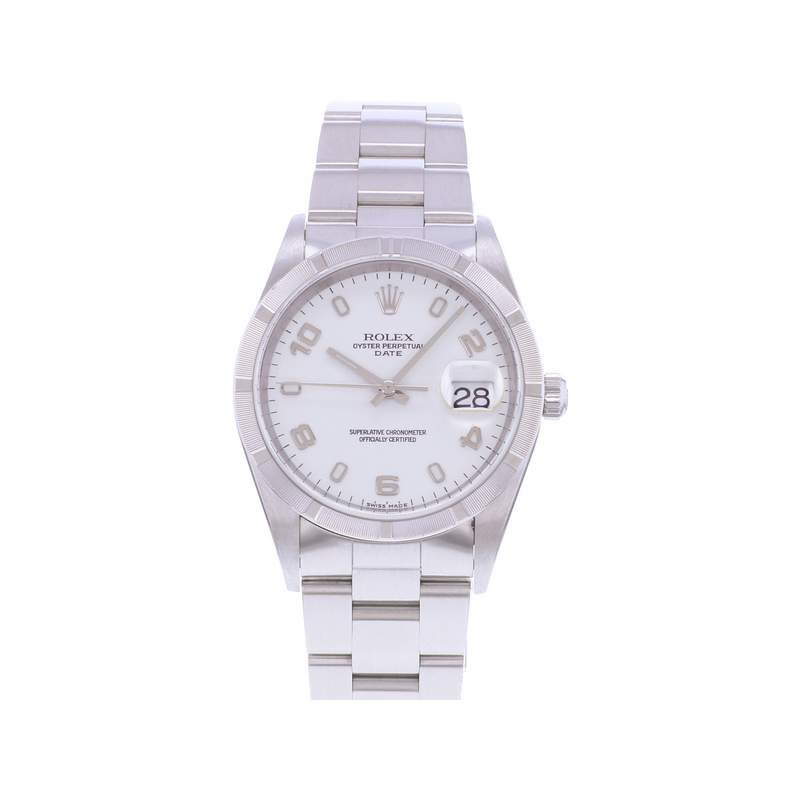 Montre d'occasion ROLEX Date femme mouvement automatique certifié (cosc) bracelet acier - vue 1