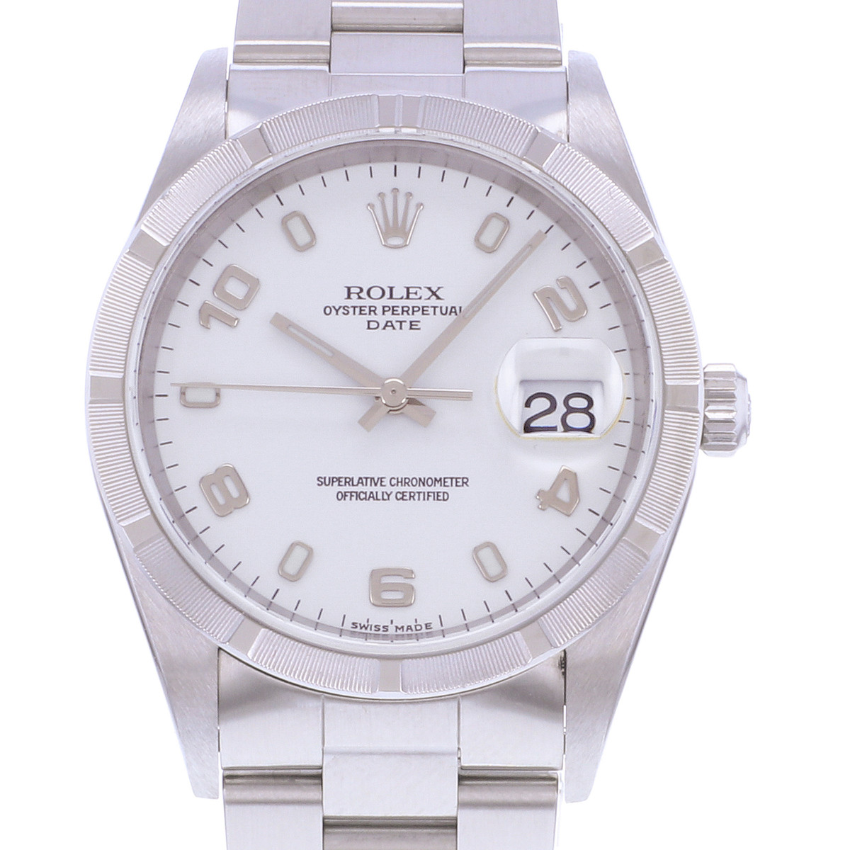 Montre d'occasion ROLEX Date femme mouvement automatique certifié (cosc) bracelet acier - vue D1