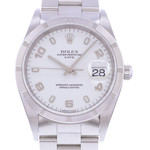 Montre d'occasion ROLEX Date femme mouvement automatique certifié (cosc) bracelet acier - vue D1