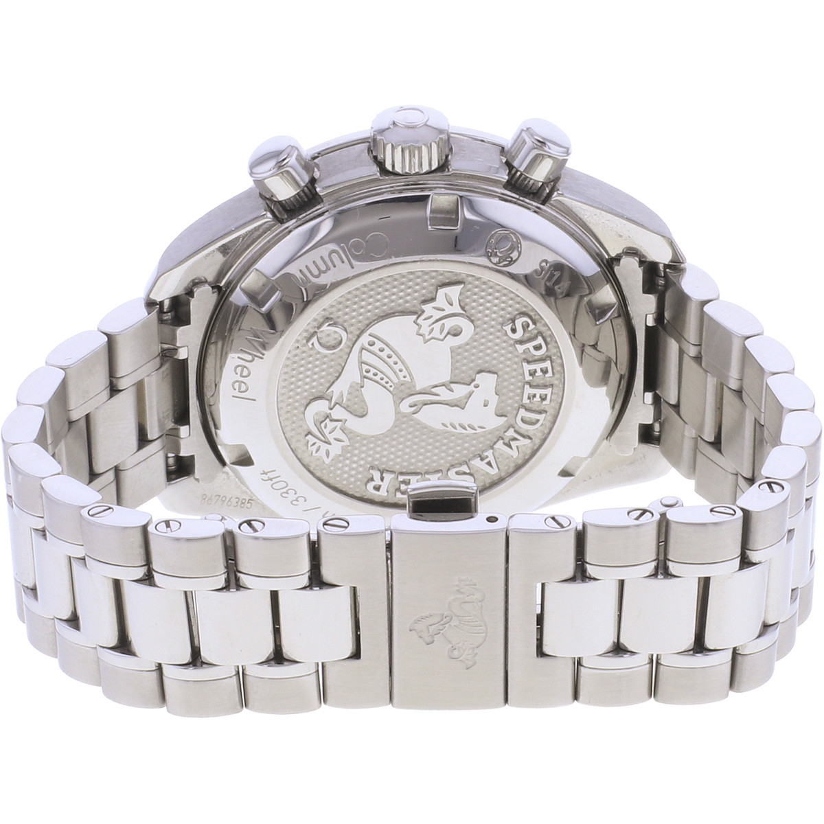 Montre d'occasion OMEGA Speedmaster 38 homme mouvement automatique certifié (cosc) bracelet acier - vue 3