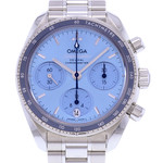 Montre d'occasion OMEGA Speedmaster 38 homme mouvement automatique certifié (cosc) bracelet acier - vue D1