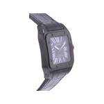 Montre d'occasion CARTIER Santos 100 Carbone homme automatique bracelet cuir d'origine - vue 2