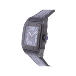 Montre d'occasion CARTIER Santos 100 Carbone homme automatique bracelet cuir d'origine - vue D2