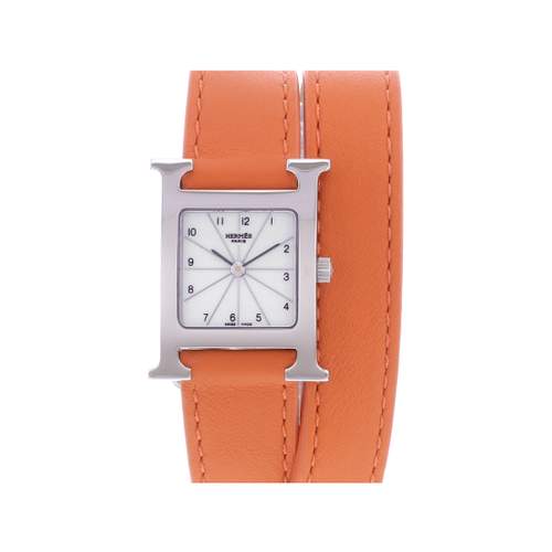 Montre d'occasion HERMES Heure H femme quartz bracelet cuir