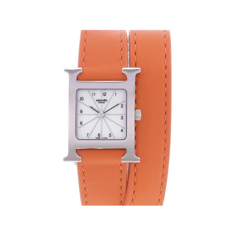 Montre d'occasion HERMES Heure H femme quartz bracelet cuir - vue 1