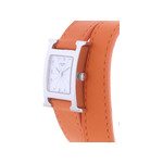 Montre d'occasion HERMES Heure H femme quartz bracelet cuir - vue D2