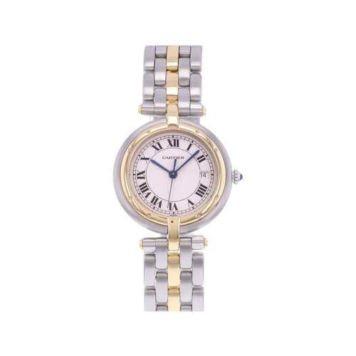 Montre d'occasion CARTIER Panthère Vendôme femme quartz bracelet or jaune 750/000 et acier