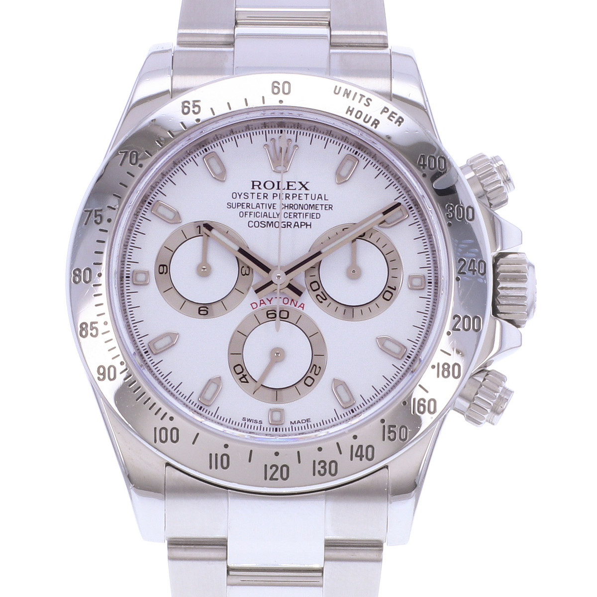 Montre d'occasion ROLEX Cosmograph Daytona APH homme mouvement automatique certifié (cosc) bracelet acier - vue D1