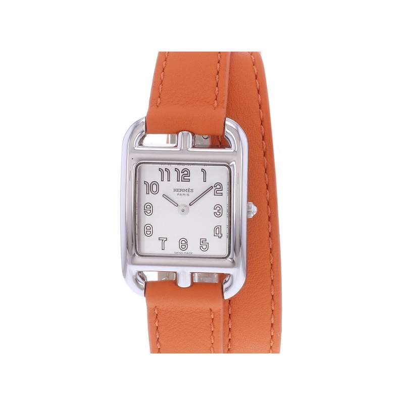 Montre d'occasion HERMES Cape Cod femme quartz bracelet cuir - vue 1