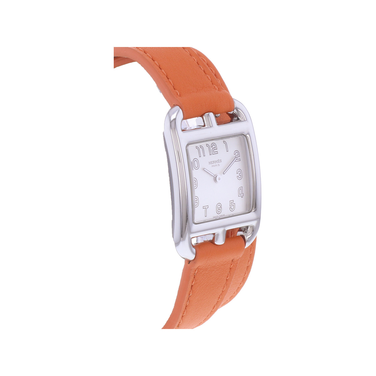 Montre d'occasion HERMES Cape Cod femme quartz bracelet cuir - vue 2