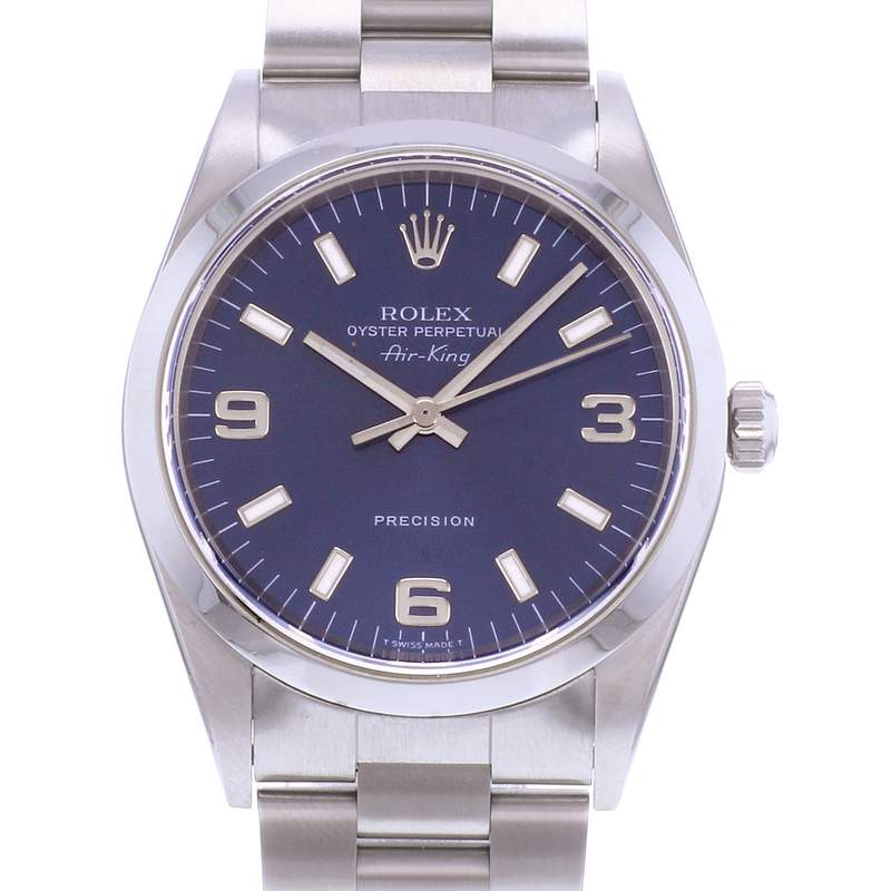 Montre d'occasion ROLEX Air King Precision homme automatique bracelet acier - vue D1