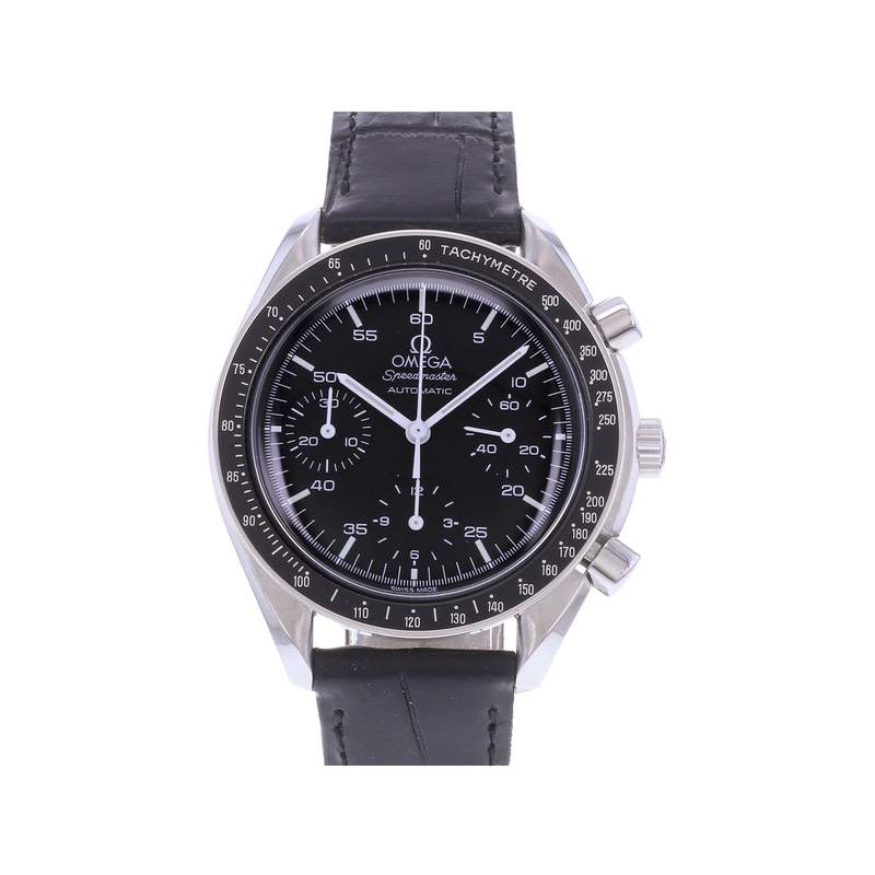 Montre d'occasion OMEGA Speedmaster Reduced homme automatique bracelet cuir - vue 1