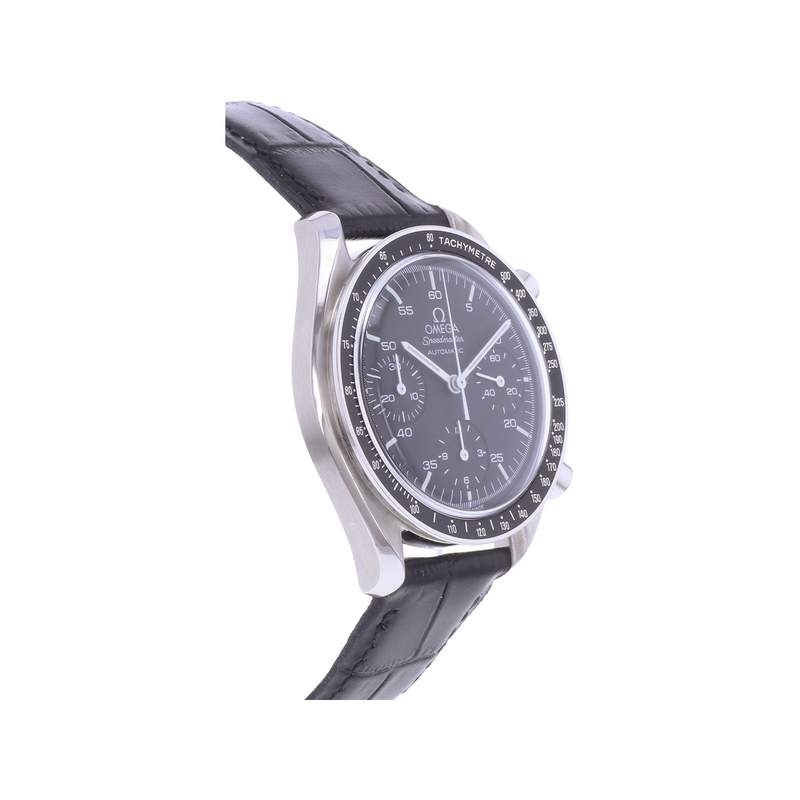 Montre d'occasion OMEGA Speedmaster Reduced homme automatique bracelet cuir - vue 2