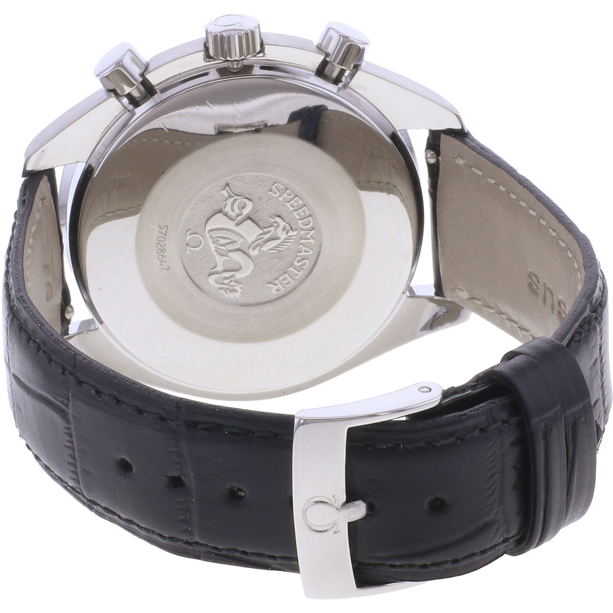 Montre d'occasion OMEGA Speedmaster Reduced homme automatique bracelet cuir - vue 3