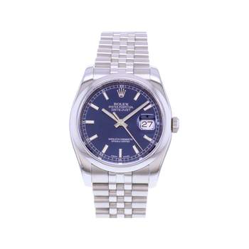 Montre d'occasion ROLEX DateJust 36 homme mouvement automatique certifié (cosc) bracelet acier