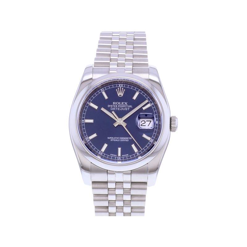 Montre d'occasion ROLEX DateJust 36 homme mouvement automatique certifié (cosc) bracelet acier - vue 1