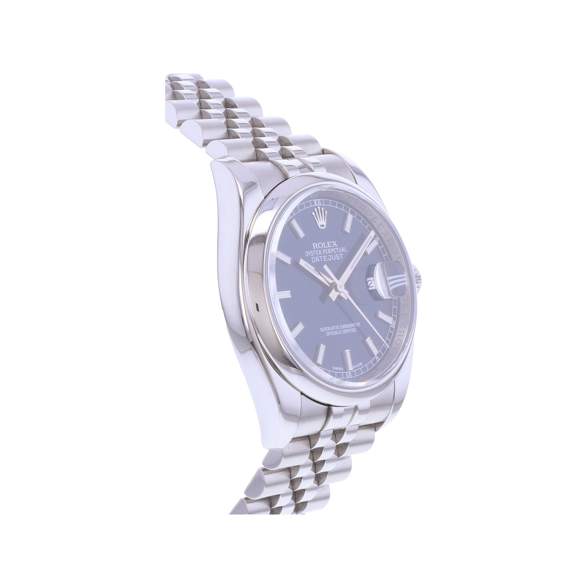 Montre d'occasion ROLEX DateJust 36 homme mouvement automatique certifié (cosc) bracelet acier - vue 2