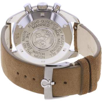 Montre d'occasion OMEGA Speedmaster Moonwatch Vintage homme mécanique bracelet cuir cresus