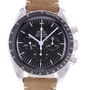 Montre d'occasion OMEGA Speedmaster Moonwatch Vintage homme mécanique bracelet cuir cresus