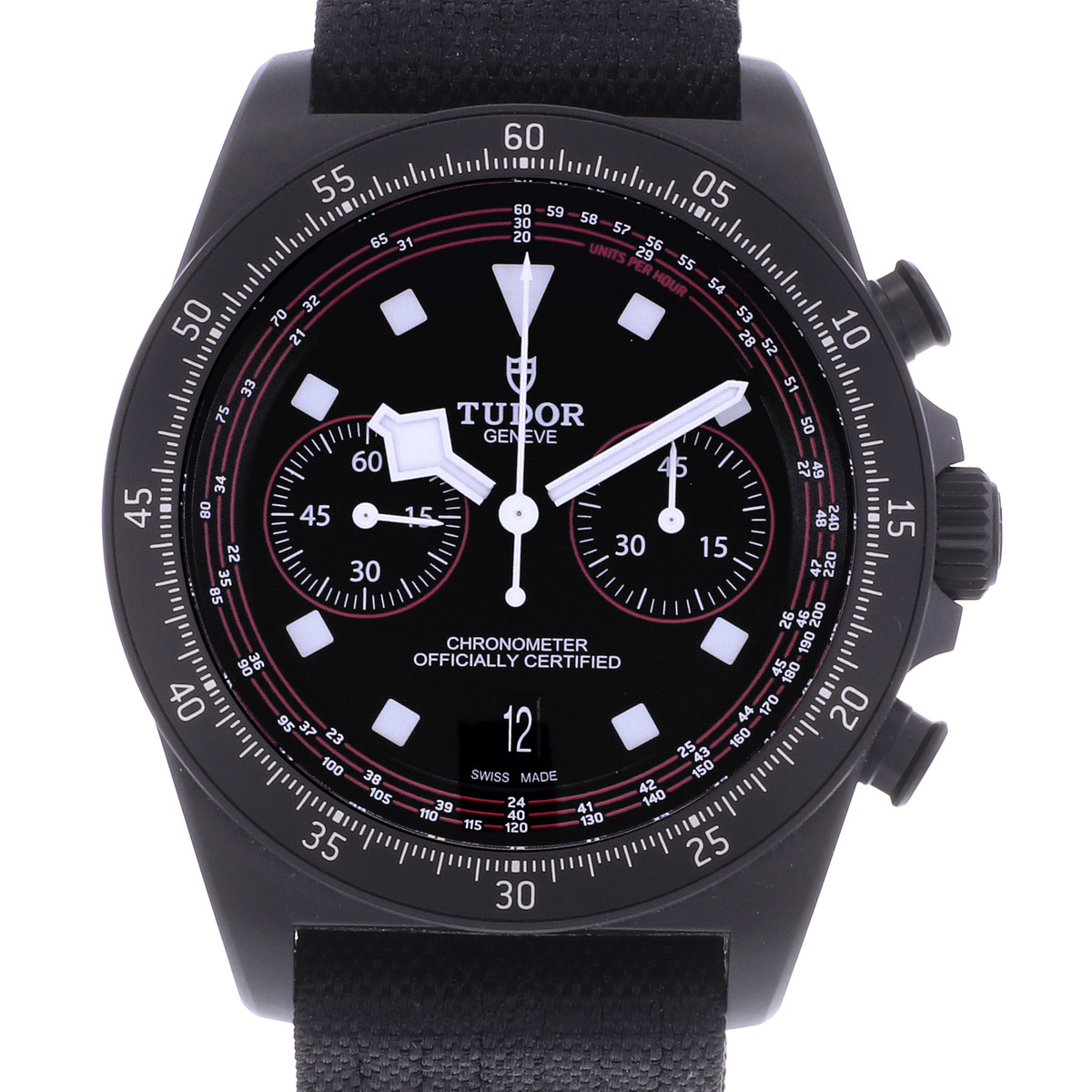 Montre d'occasion TUDOR Pelagos FXD Chrono homme mouvement automatique certifié (cosc) bracelet nato - vue D1