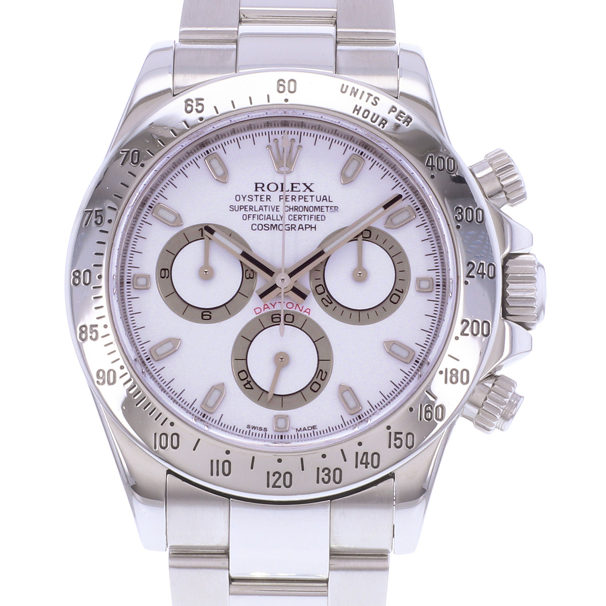 Montre d'occasion ROLEX Cosmograph Daytona APH homme mouvement automatique certifié (cosc) bracelet acier - vue D1