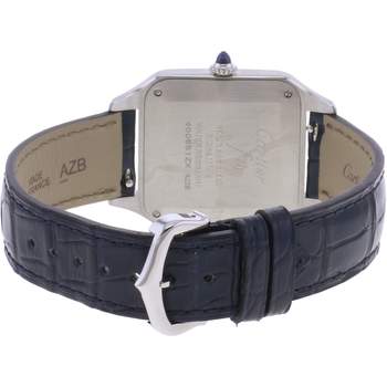 Montre d'occasion CARTIER Santos Dumont homme quartz bracelet cuir d'origine