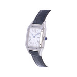 Montre d'occasion CARTIER Santos Dumont homme quartz bracelet cuir d'origine - vue D2