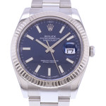 Montre d'occasion ROLEX DateJust 41 homme mouvement automatique certifié (cosc) bracelet acier - vue D1