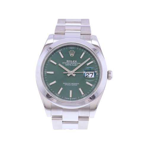 Montre d'occasion ROLEX DateJust 41 Mint homme mouvement automatique certifié (cosc) bracelet acier