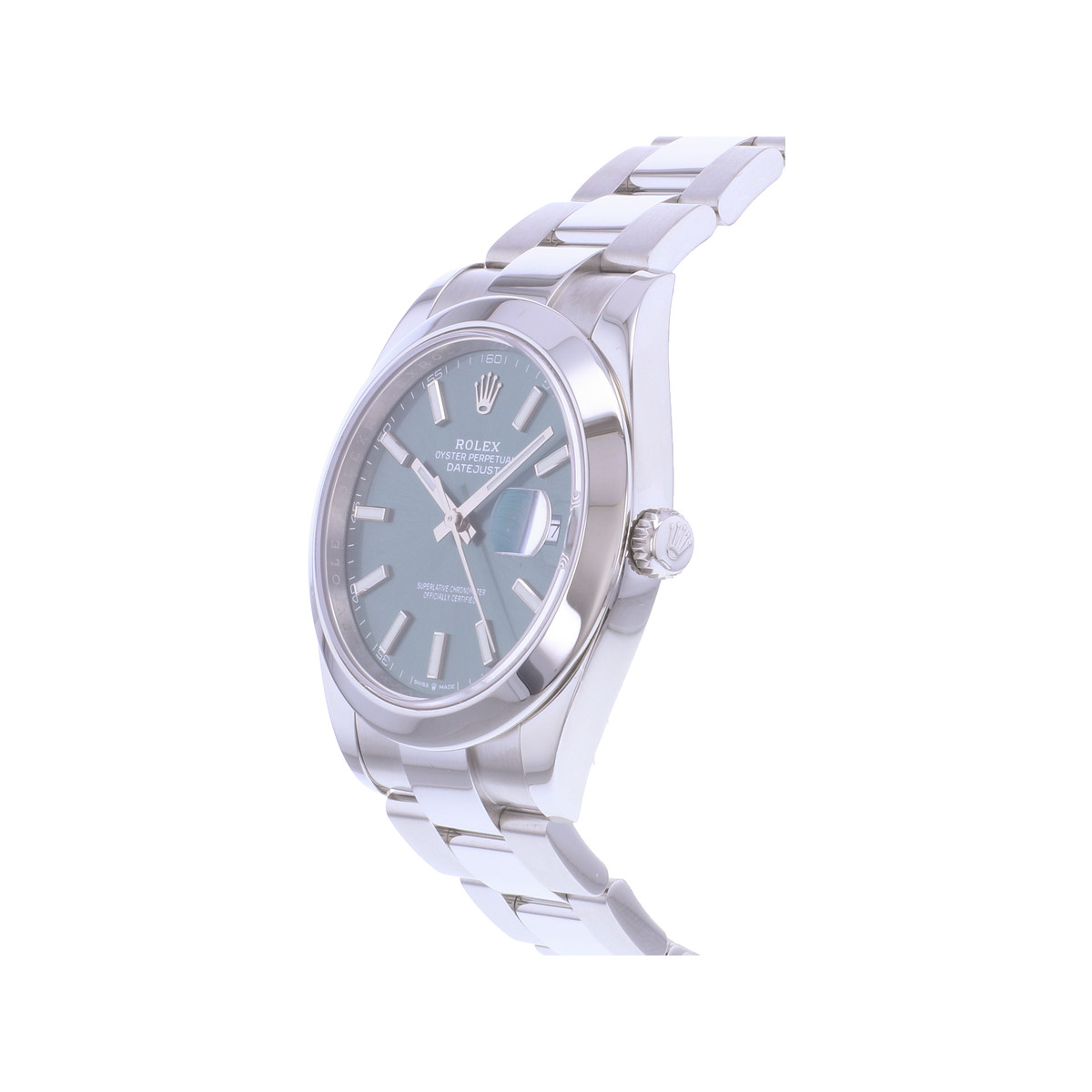 Montre d'occasion ROLEX DateJust 41 Mint homme mouvement automatique certifié (cosc) bracelet acier - vue D2