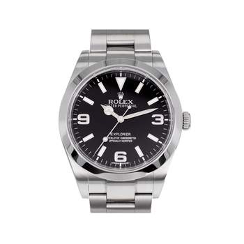 Montre d'occasion ROLEX Explorer I Mark 1 homme mouvement automatique certifié (cosc) bracelet acier