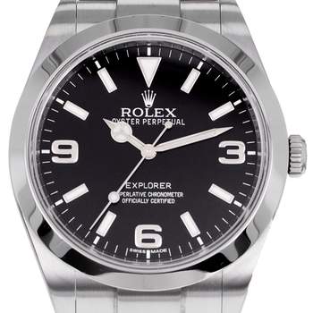 Montre d'occasion ROLEX Explorer I Mark 1 homme mouvement automatique certifié (cosc) bracelet acier