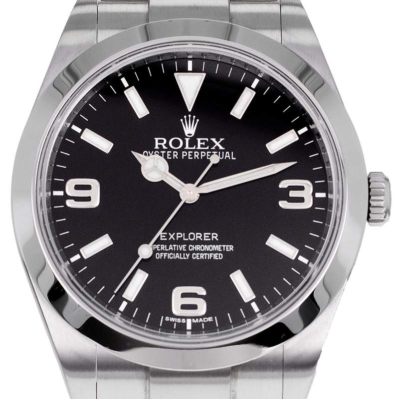 Montre d'occasion ROLEX Explorer I Mark 1 homme mouvement automatique certifié (cosc) bracelet acier - vue D1