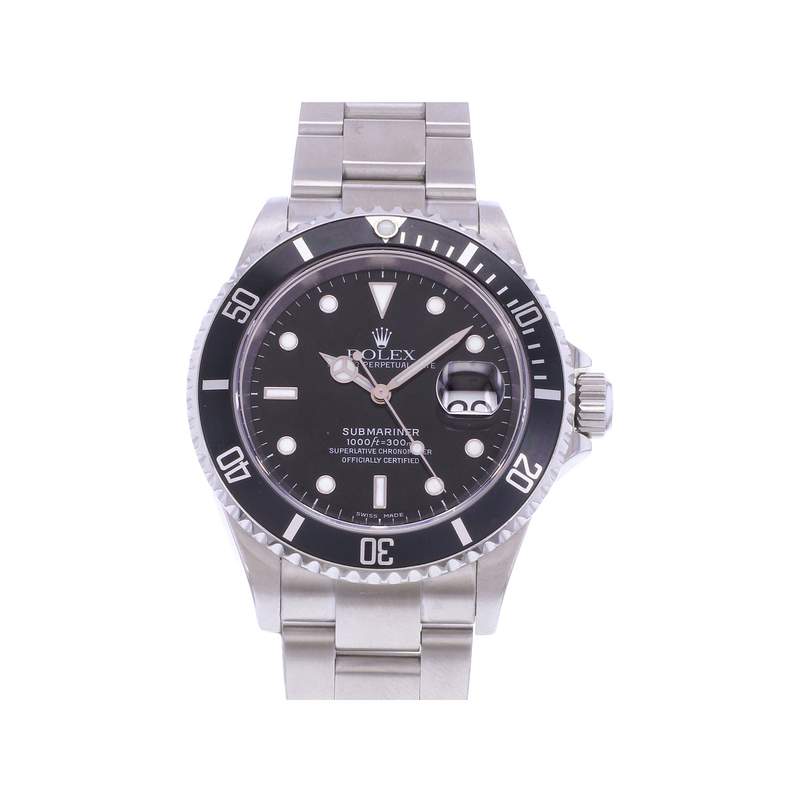 Montre d'occasion ROLEX Submariner Date homme mouvement automatique certifié (cosc) bracelet acier - vue 1