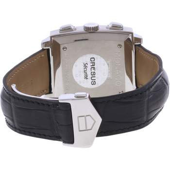 Montre d'occasion TAG HEUER Monaco Chronographe homme automatique bracelet cuir cresus