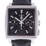 Montre d'occasion TAG HEUER Monaco Chronographe homme automatique bracelet cuir cresus - vue D1