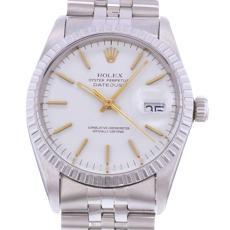 Montre d'occasion ROLEX DateJust homme mouvement automatique certifié (cosc) bracelet acier - vue D1