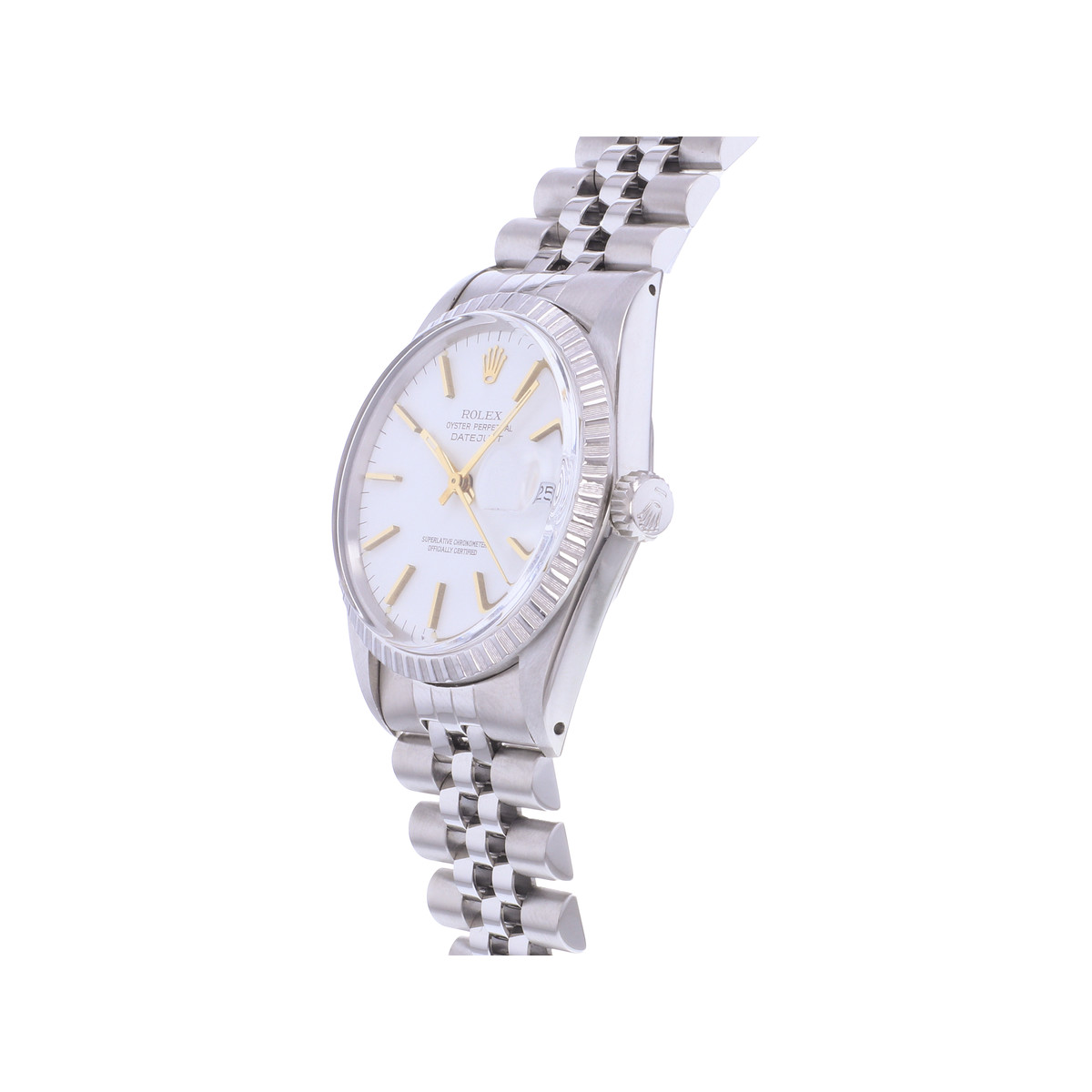 Montre d'occasion ROLEX DateJust homme mouvement automatique certifié (cosc) bracelet acier - vue D2