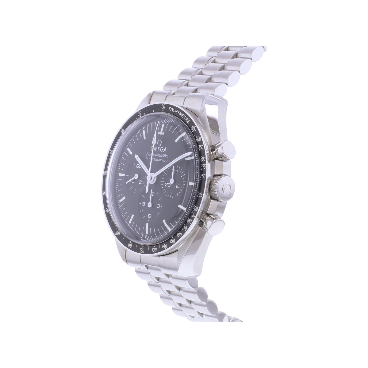 Montre d'occasion OMEGA Speedmaster Moonwatch homme mécanique bracelet acier - vue D2