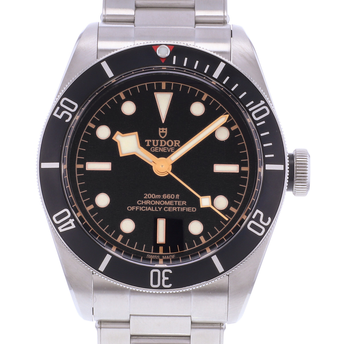 Montre d'occasion TUDOR Black Bay 41 homme mouvement automatique certifié (cosc) bracelet acier - vue D1