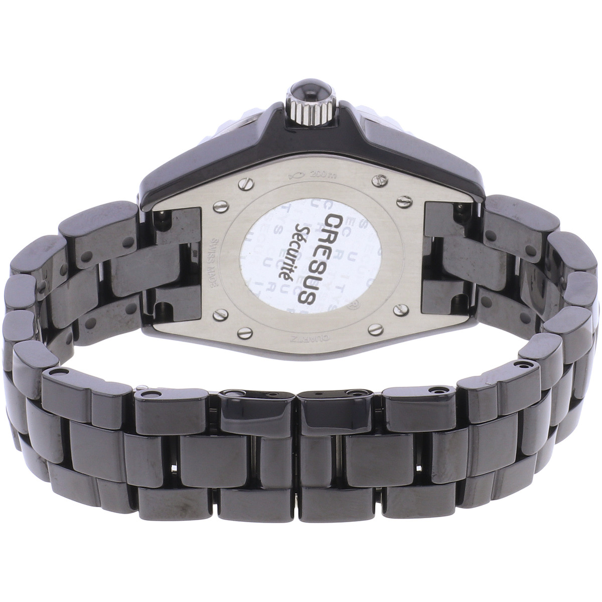 Montre d'occasion CHANEL J12 33 mm Index diamants femme quartz bracelet céramique - vue 3