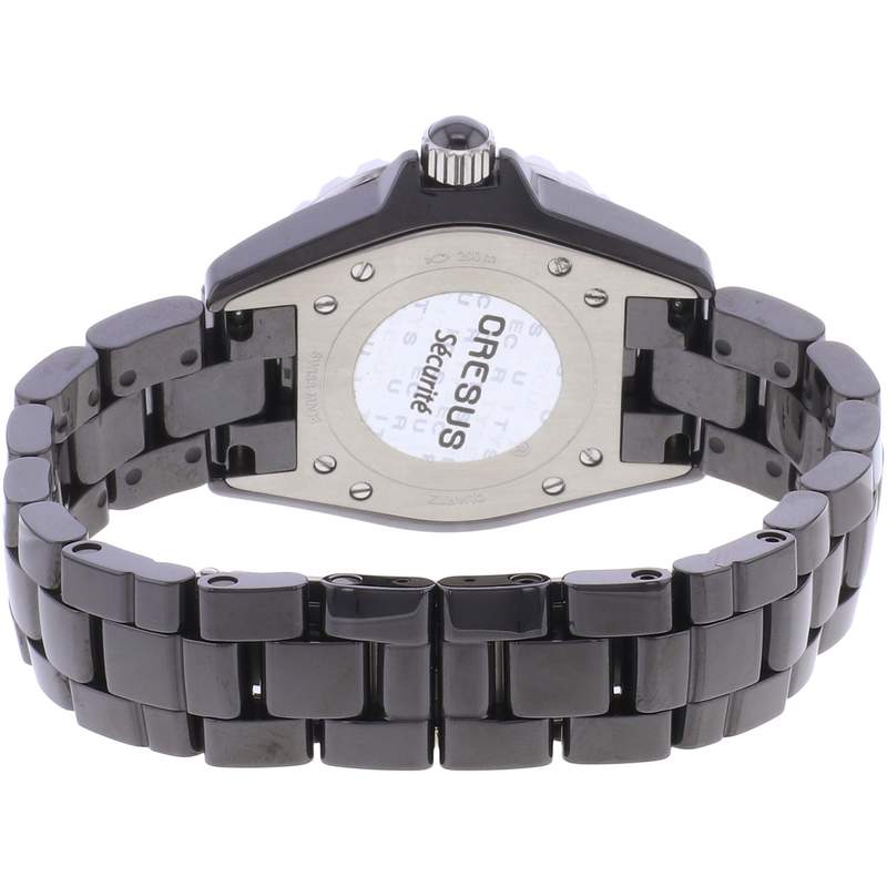 Montre d'occasion CHANEL J12 33 mm Index diamants femme quartz bracelet céramique - vue 3