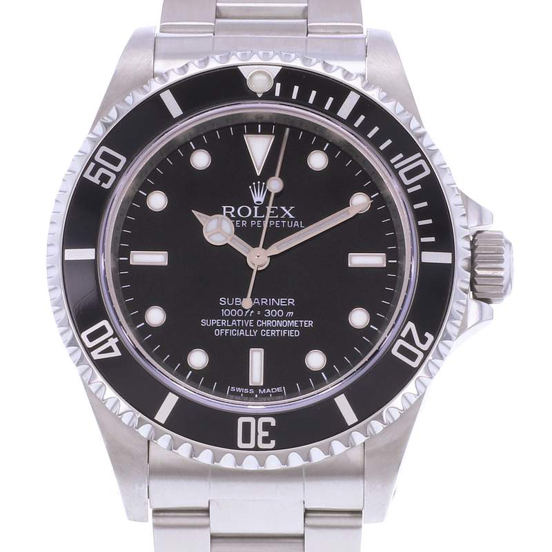 Montre d'occasion ROLEX Submariner 4 Lignes homme mouvement automatique certifié (cosc) bracelet acier - vue D1