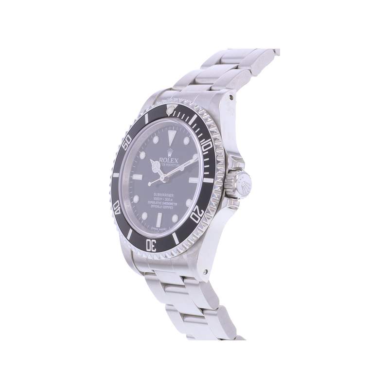 Montre d'occasion ROLEX Submariner 4 Lignes homme mouvement automatique certifié (cosc) bracelet acier - vue D2