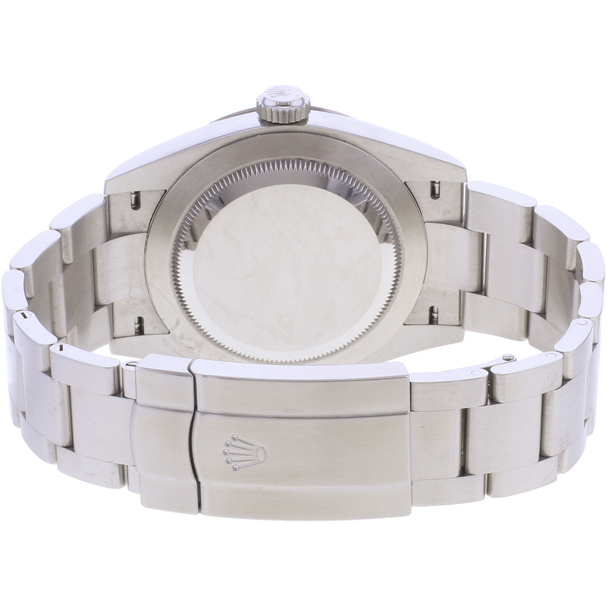 Montre d'occasion ROLEX Oyster Perpetual 'Med blue' homme mouvement automatique certifié (cosc) bracelet acier - vue 3